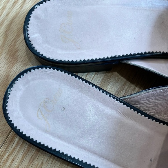 J. Crew Black Patent Leather Mules Loafers - Picture 2 of 5